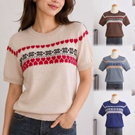 9898 Korean Knitted Shortsleeve Women Top