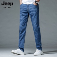 JEEP Men's Loose Straight Mid-Waist Casual Jeans - Spring 2022