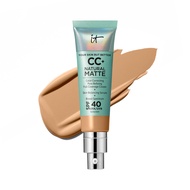 IT Cosmetics CC+ Cream Natural Matte Foundation with SPF 40 - Shine-Reducing & Long-Wear Full Covera