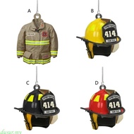 dusur7 Creative Helmet Pendants Fortune Luck-bring Firefighter Accessories for Frie