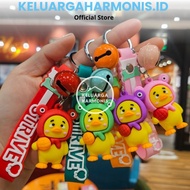GANTUNGAN KH Thick Silicone Upset Duck Keychain / Upset Duck Keychain / Duck Keychain / Upset Duck D