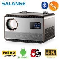 Salange Full HD 1080P S3 Projector 5G Wifi LED 4K Video Movie Smart Android 9.0 600 ANSI Lumen Home Theater Cinema Beamer