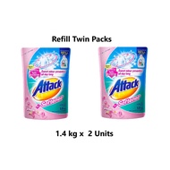 Kao Attack Liquid Detergent Plus Softener Refill - 1.4kg x 2