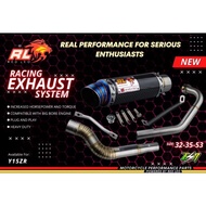 EXHAUST OPEN RACING BLACK CARBON EKZOS CAMBER RED LEO ESR 38/38 38/42 42/42 FOR LC135 Y15ZR