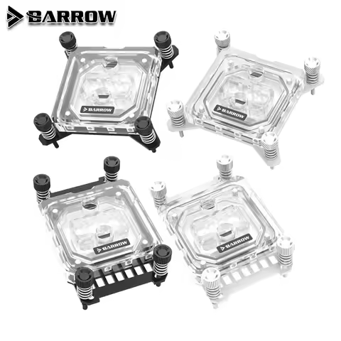 Barrow CPU Water Block For AMD AM5 AM4 AM3 AM3+ FM2 / INTEL LGA 1700 1200 115X /X99 X299 5V ARGB 3PI