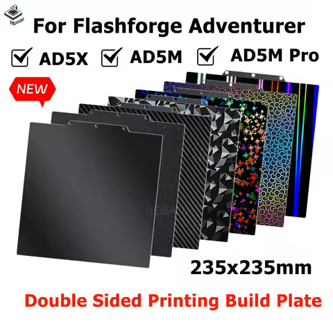 Texture PEI Build Plate For Adventurer 5X /5M Adventurer 5M Pro 3D Printer 235x235mm PEI Build Plate