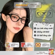 AORON Women's Fashion Personality Blue Light Filter Cat Eye Glasses Durable TR Frame Anti-UV400 Kore