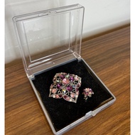 Kerongsang Multi-Coloured Four Petal Bunga BRC20