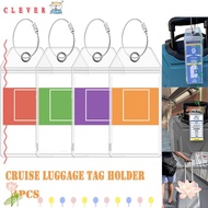 CLEVER Suitcase Label Holder, Waterproof Zip Seal Pouch Cruise Luggage Tag Holders, Essentials Steel