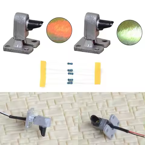 7PCS/Set HO Scale Dwarf Searchlight Signal Ground Green/Red Dwarf Signals DIY Train Railroad Buildin