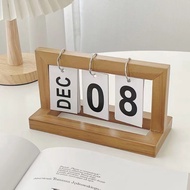 Wooden Desk Calendar Flip Calendar Desk Calendar Calendar Perpetual Calendar Desk Calendar
