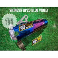 Slincer Knalpot SJ88 GP20 J1 J2 Bluegold Blue Violet Biru 22cm 25cm