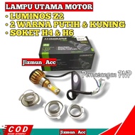 Terbaru Lampu Led 3 sisi Luminos Z2 putih Kuning 2 warna Universal H6 H4 Bebek matic Vixion CB Verza