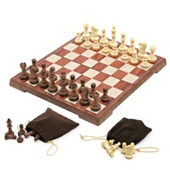 Chess Set Handcrafted Chess Pieces Chess Board Foldable Travel Chess Board Game