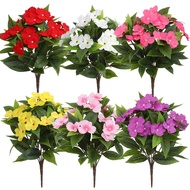 Vivibe Artificial Flower Azalea Balsamine Home Decoration Outdoor Courtyard Fence Bonsai Fake Flower