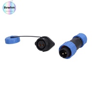 BVWHM Waterproof Connector, 2PIN Flanged Aviation Plug Socket, Aviation Socket IP68 Solderless Heavy
