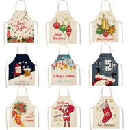 Christmas pattern Apron for hairdresser Woman goods for home kitchen Child apron House cleaning