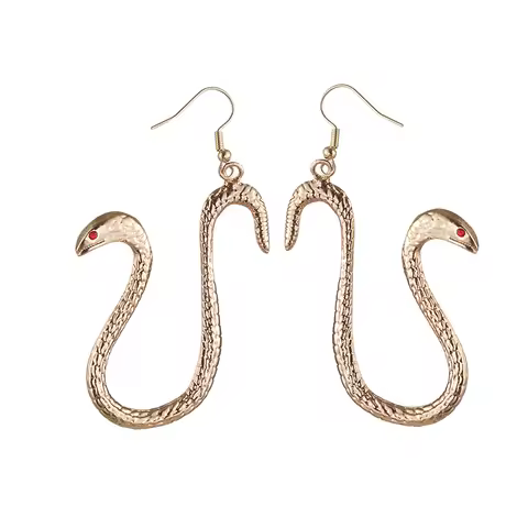 Anime Boa Hancock Snake Earring Women Earrings Dangler Metal Snake Keychain Necklace Cosplay Fashion