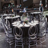Acrylic Material Chair Crystal Bamboo Chair Furniture Hotel Plastic Transparent PC Banquet Chair Out