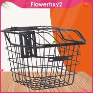 [Flowerhxy2] Bike Storage Basket with Cover Cargo Container Generic for Folding Bikes
