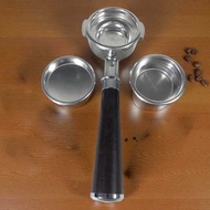One Two Cups Non-Pressurized Portafilter E61 Stainless Steel 58mm Wood - CHA304 - Tinari