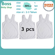 BossBabyShop BELI 2 GRATIS 1 (COD) Kaos Dalam Bayi Perempuan Laki Laki Cowok Cewek Termurah (Kualitas Premi) 3 Bulan - 3 Tahun