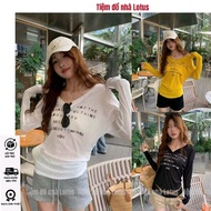 A34 Paper T-shirt - V Neck Long Sleeve About You Because (Lotus Store)