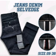 Latest selvedge denim men's long jeans / 15 oz selvedge denim