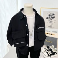 Boy's Shirt Spring Autumn Shirt Thin Jacket Children's Shirt Boy's Shirt Handsome Shirt Children's C