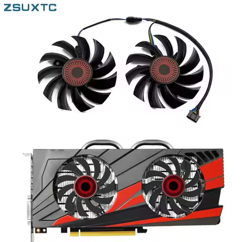 2PCS/lot 5Pin FD7010H12S GTX 1060 960 SI OC for ASUS GTX1060-03G GAMING Graphics card cooling fan T1
