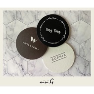 PERSONALISED LEATHER COASTER customized with name
