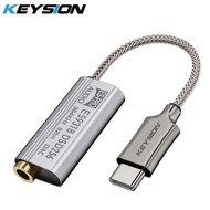 KEYSION ES9318 DSD256 HIFI DAC USB เครื่องขยายเสียงหูฟังชนิด C ถึง3.5ช่องเสียบหูฟังมิลลิเมตรอะแดปเตอ