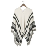 SAYAKADAVIS Sayaka Davis 流蘇針織披肩 AKT13-ST，均碼，白色，套頭衫，外套 [二手] [SAYAKADAVIS]