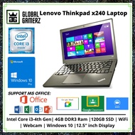 Lenovo Thinkpad x240 Laptop  Intel Core i3-4th Gen | 4GB DDR3 Ram | 120GB SSD | WiFi | Webcam | Wind