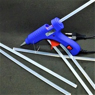 Súng bắn keo Nến silicon 20w (Xanh) + Tặng 10 cây keo Silicon nến ngắn 12-14cm - MAMORU