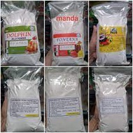 Agar-agar powder bubuk jelly putih plain COD Dolpin Fontana Paus 1kg