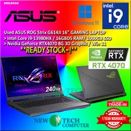 #RG393 USED ASUS ROG G614JI Intel i9-13980HX 16GBD5 1TB SSD NVIDIA RTX4070 RTX 4070 8G 240Hz QHD Gam