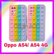 Case Oppo A54 4G Casing Pop It 3D Polos Rainbow Softcase Terbaru