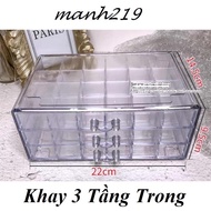 3-tier ice tray, tool and accessory tray, 3-tier mika tray - manh219