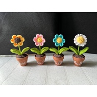 Customised Gift Flower Crochet Sunflower Daisy pot farewell children’s day graduate Appreciation Personalised Gift
