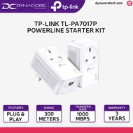 DYNACORE - TP-Link TL-PA7017P KIT AV1000 HomePlug AV2 MU-MIMO Gigabit Passthrough Powerline Starter Kit