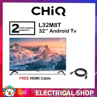 CHiQ 32" Android Smart TV HD L32M8T (2023) Television similar H32K66G  &amp; 32STD6500 (Free Hdmi Cable)