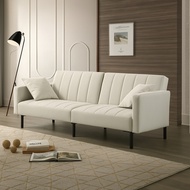 *NEW* LOFT LIVING  DOLLA 3 Seater Easy Clean Fabric Sofa Bed-Cream
