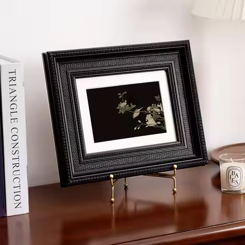 French vintage picture frame high-grade black framed picture frame A4 picture frame wall hanging tab