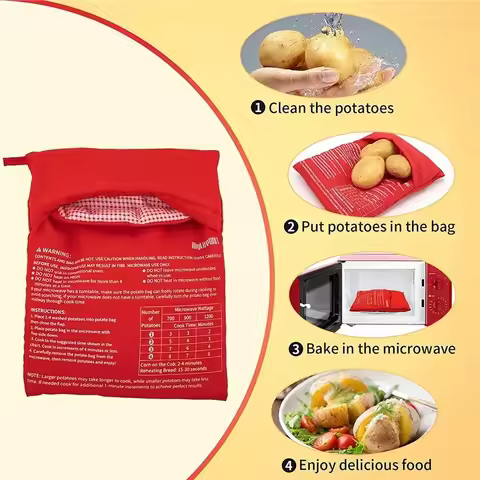 Microwave Potato Cooke Cooker Bag Baked Patata Cooking Quick Fast Baking Tool Baking Oven Baking Acc