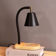 北歐極簡風原木融燭燈- 融蠟燈- 香氛蠟燭燈(可調式軟管)黑色款