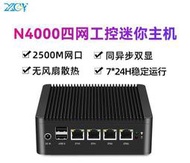 四網J4125迷你 主機 四核 N4000無風扇4K高清娛樂工控 小電腦