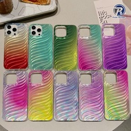 New Silicon CASE IMD SILVER Metallic TEXTURED GRADIENT RAINBOW MACARON PROCAMERA AIR BAG CLEAR CASE COMPATIBLE FOR OPPO F1S F5 F7 F11 PRO PB5334