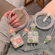 Cute Crystal Motif Iphone Charger Protector 18w & 20w Iphone Charger Head Cable & Head Iphone Adapte