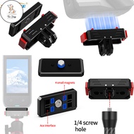 DC Compatible with Insta360 Ace Pro/Pro 2/ X3/X2/X5 Aluminum Alloy 1/4 Magnetic Quick Release Adapte